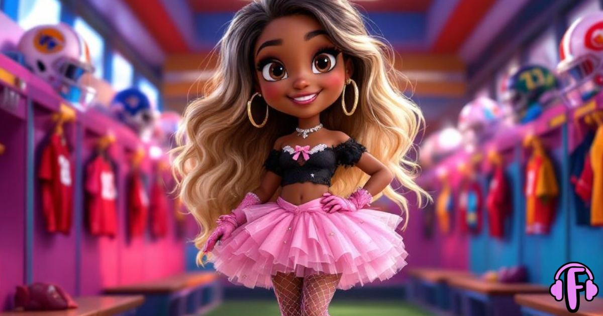 Zaya ,la sissy black, vêtue de rose, est offerte à 4 athlètes comme récompense de leur victoire ! Histoire coquine, hot et fétichiste !